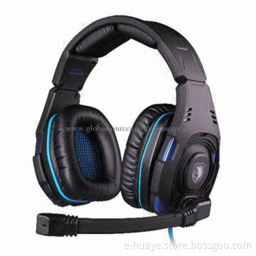 Glittering Gaming Headset with 7.1 Surround Sound Channels, 20Hz to 20kHz Frequency Range